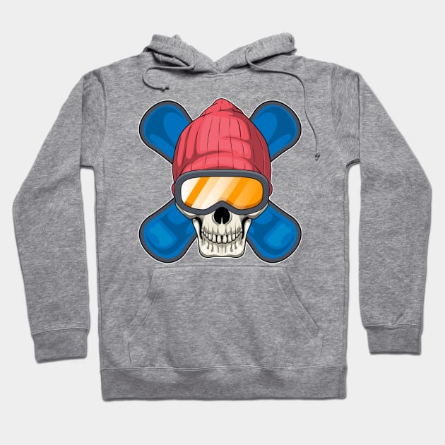 Skull Snowboard Winter sports Hoodie by Markus Schnabel